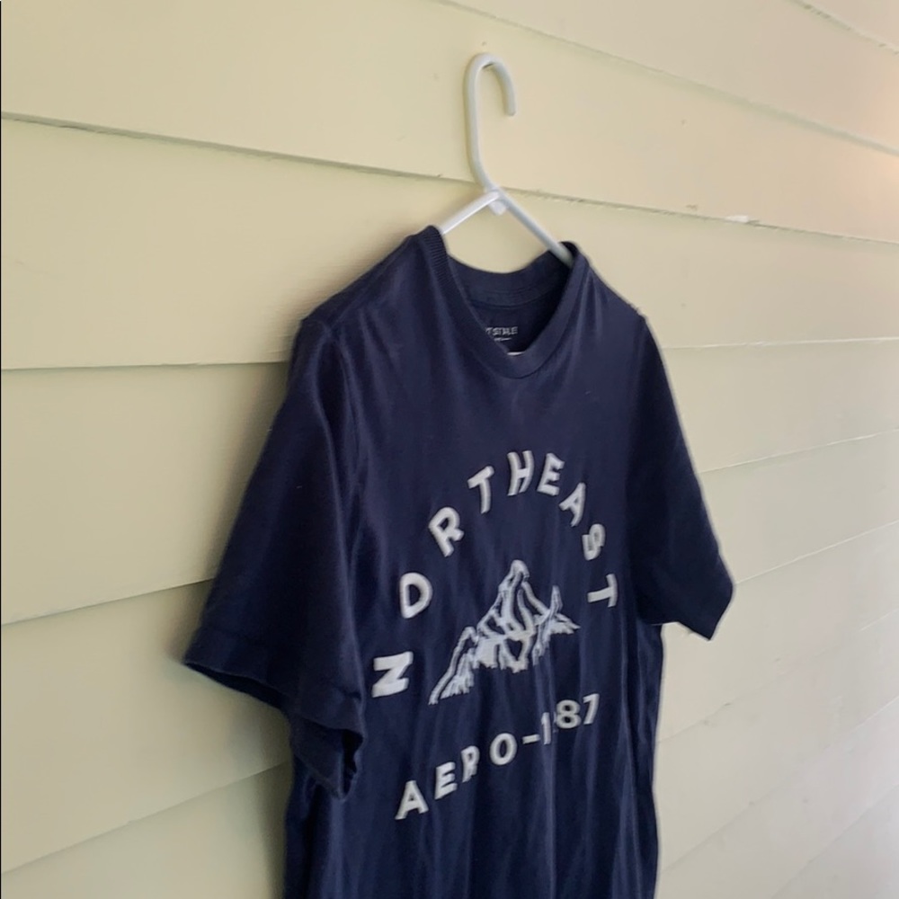 AEROPOSTALE Navy Blue/White Graphic Tee - Picture 4 of 5